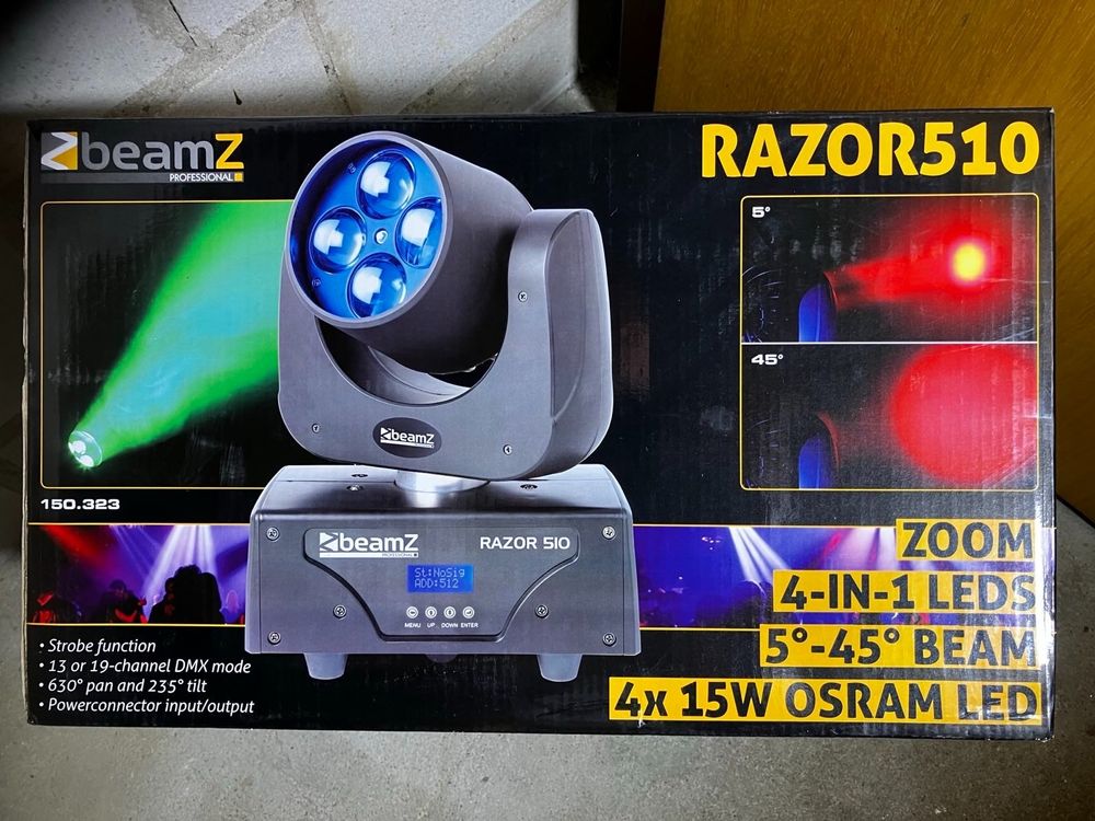 DJ Scheinwerfer BeamZ Razor 510 4in1 LED DMX Zoom (Gebraucht) in ...
