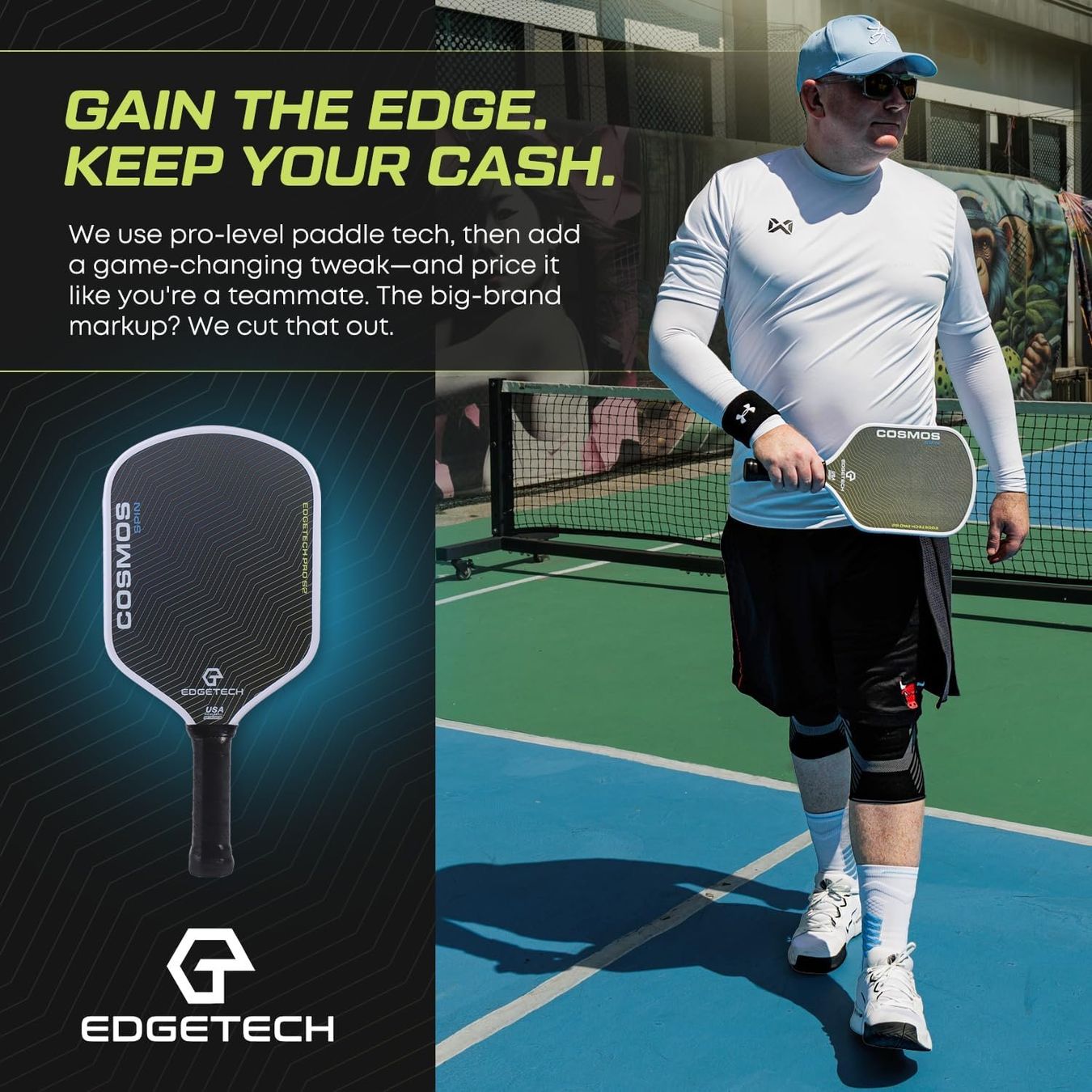 Racchette: Pickleball Paddel 16 mm Carbon | Cosmos Spin Edgetech – Nuovo e nell'imballaggio originale da Suhr venduto da SchnapperCH 4