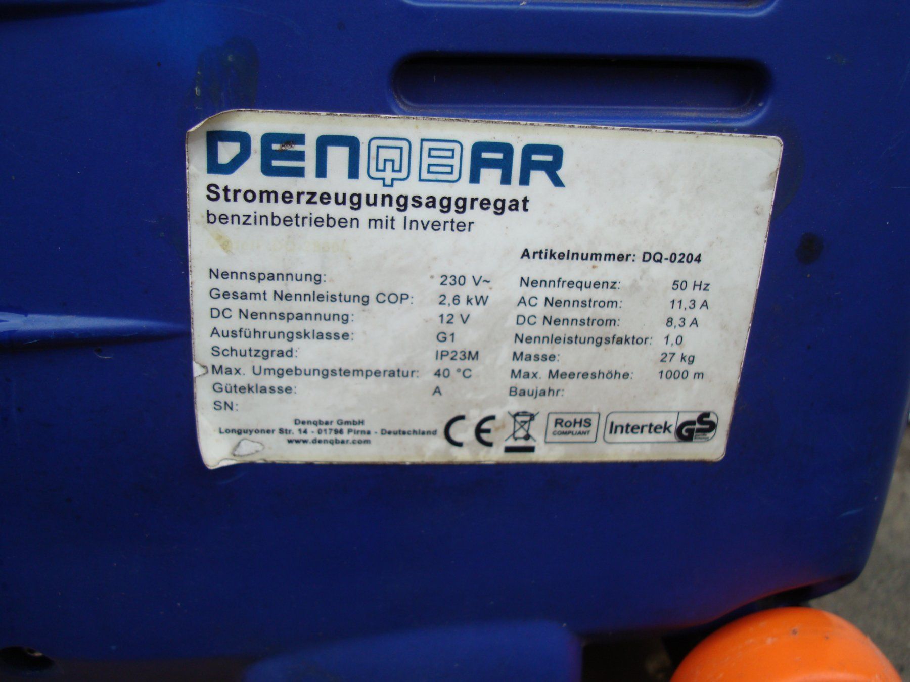 Generatori di corrente: Stromgenerator, DENQBAR mit Inverter und Starter – Usato da Zürich venduto da Kazanlak 4
