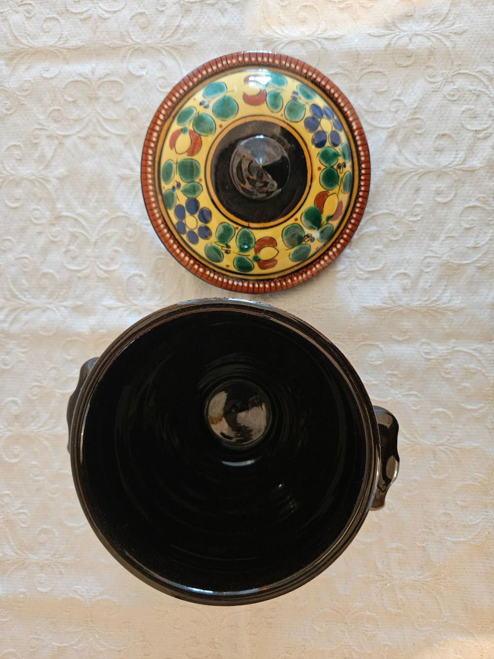 Ciotole: Heimberg - CH Tradition - Keramikdose mit Deckel, Handbemalt – Usato da Wittenbach venduto da anzo4 2