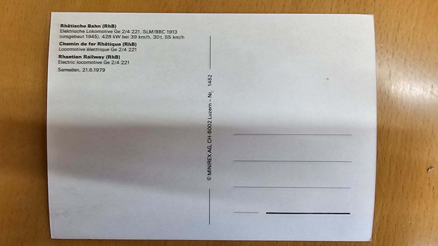 Cartoline postali: Postkarte RhB Ge 2/4 221 – Nuovo (secondo la descrizione) da Matten venduto da MEFEZ 1