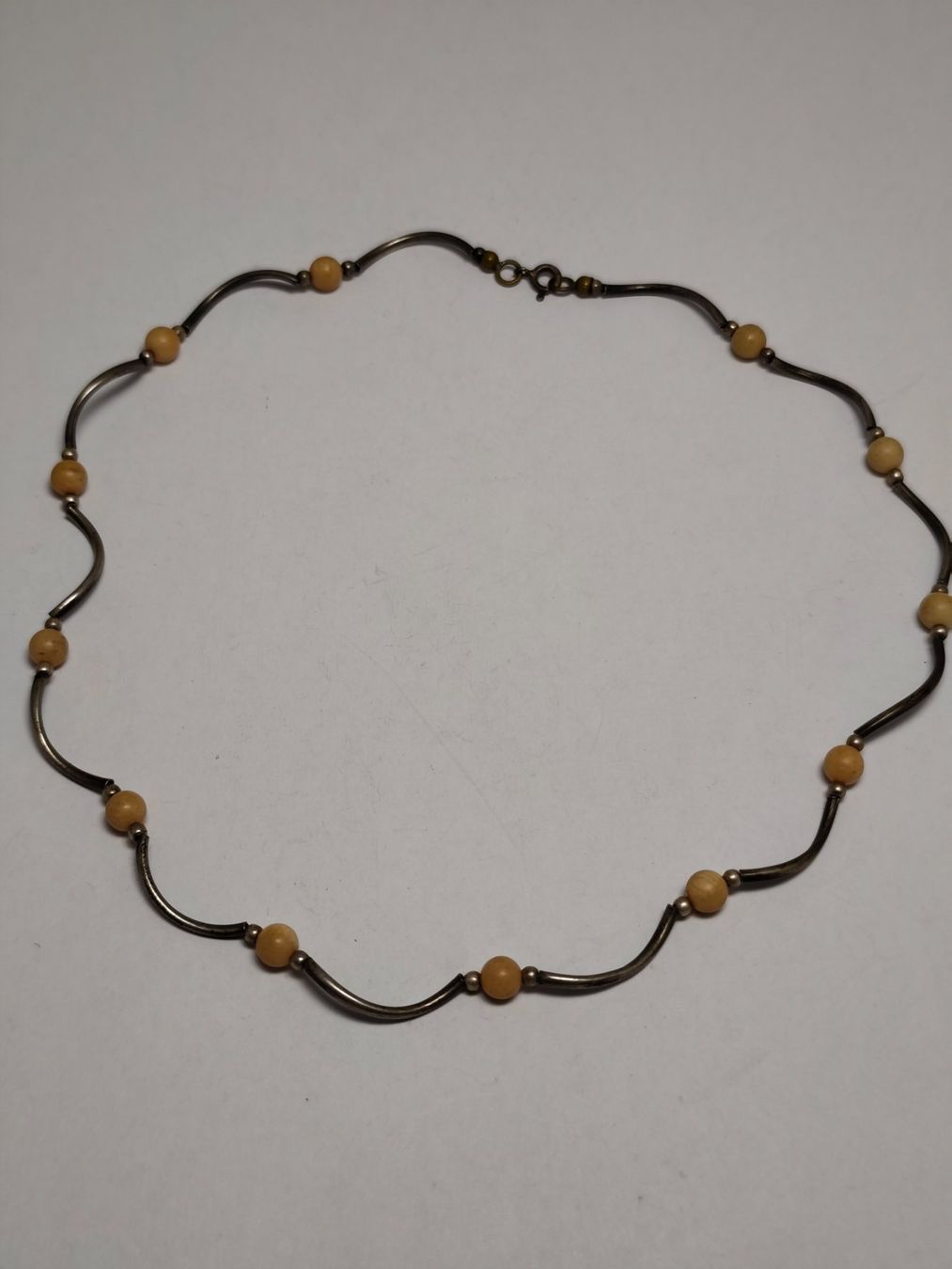 Catenine: Vintage Solid Silber Halskette mit geschwungenen #A8 – Usato da Châtelaine venduto da Tropic.Watch2