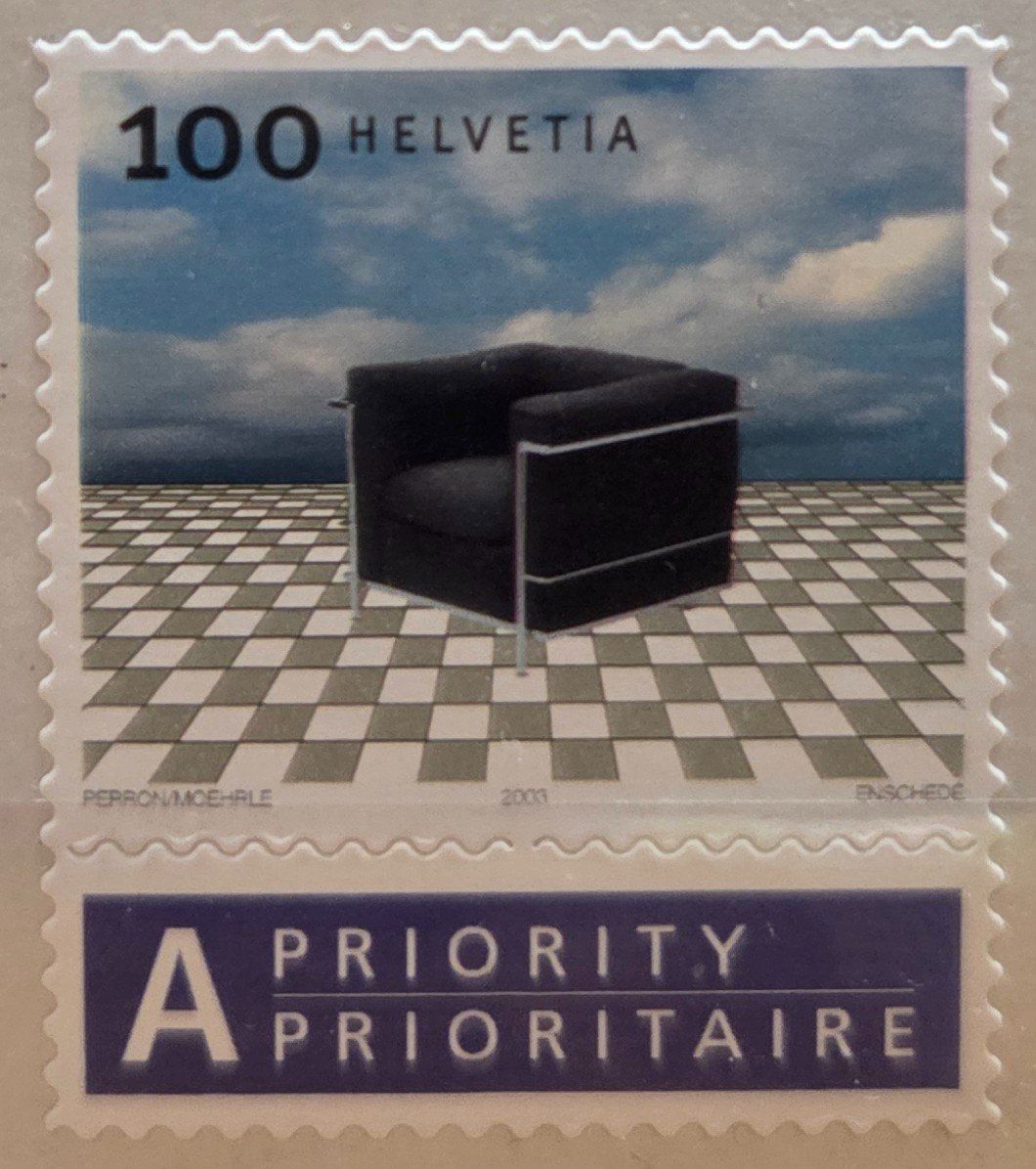 Tutti i francobolli: Serie Design Klassiker 2003, Druckverschiebung – Usato da Rickenbach SO venduto da Bytebull 2