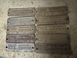 Paket: SBB Plaketten /Schilder / diverse Jahrgänge top