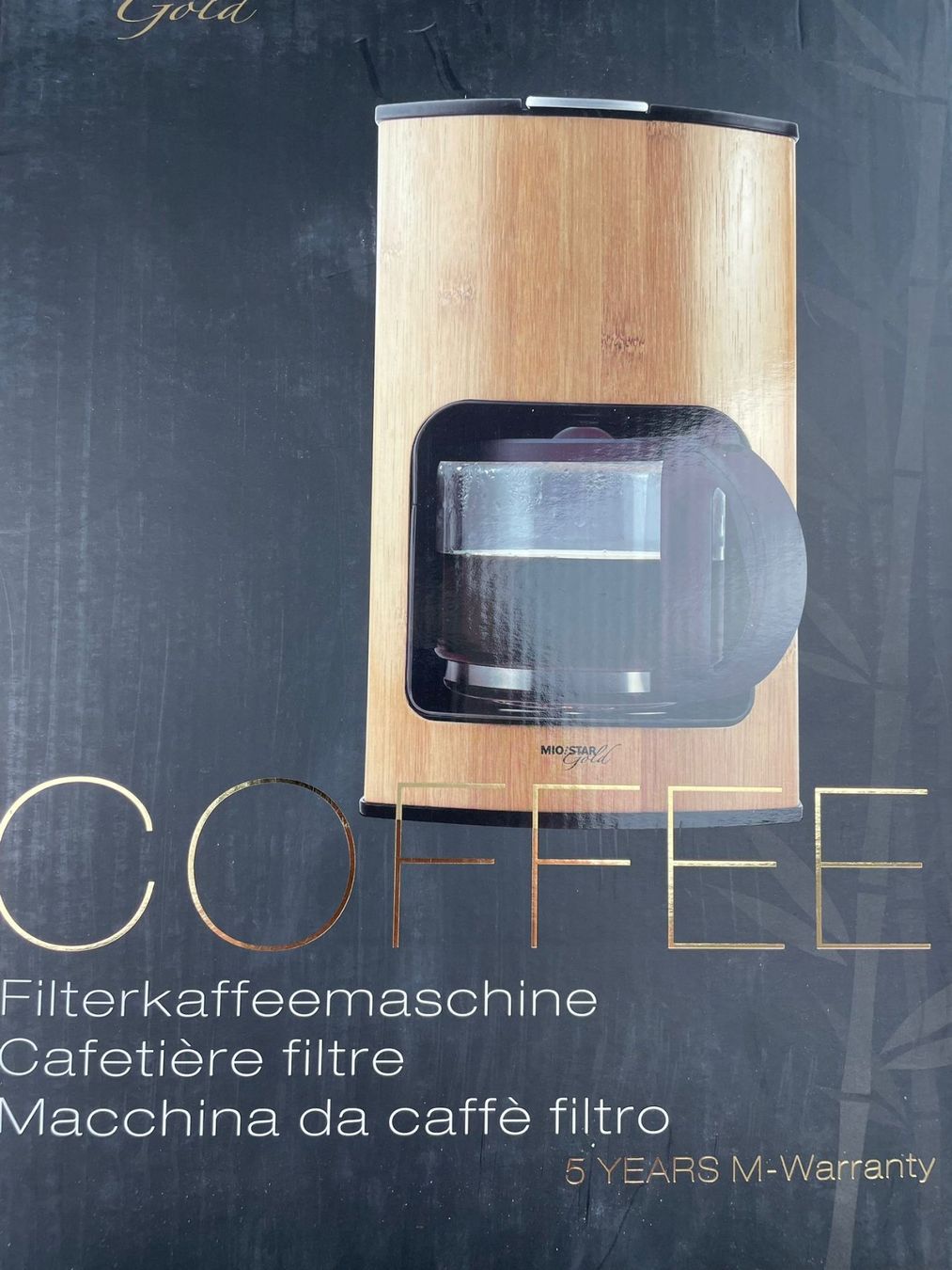Kaffeemaschinen & Espressomaschinen: Filterkaffeemaschine MioStar Gold mit Bambus – Neu und originalverpackt aus Wängi von LiqKojote 9
