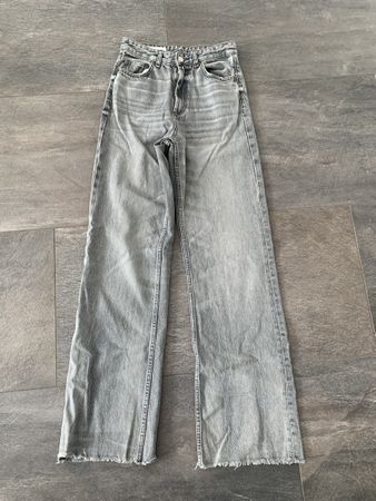 Zara Jeans, grau, Wide Leg, Grösse 36 – Top Zustand!