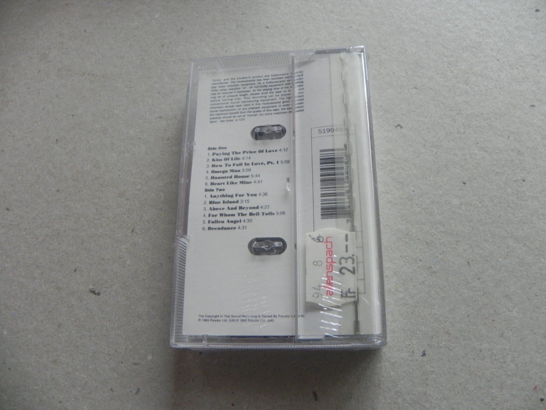 Kompaktkassetten: Mint MC Pop Band Bee Gees 1993 Size – Neu und originalverpackt aus Siebnen von krimsie 1