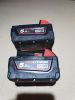 2 Milwaukee Akkus 18V 5Ah Gebraucht