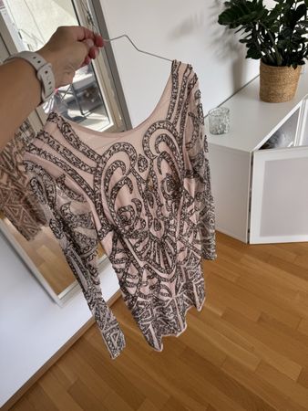 Abendkleid rosa kurz Grösse 36