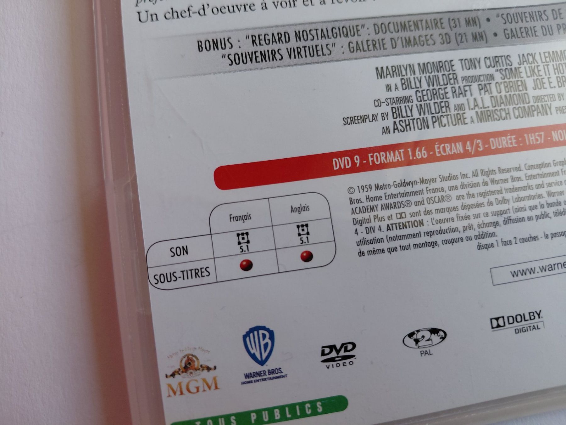 Tutti i DVDs: Certains l'aiment chaud – Usato da Denges venduto da Hellboy10 2