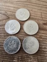 5 Silbermünzen Kanada 1 Dollar 1964 guter Zustand