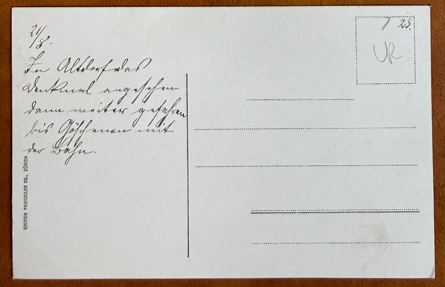 Cartoline postali: Altdorf - Dorfplatz - Animée. 1923 – Usato da Lutry venduto da Ediego 1