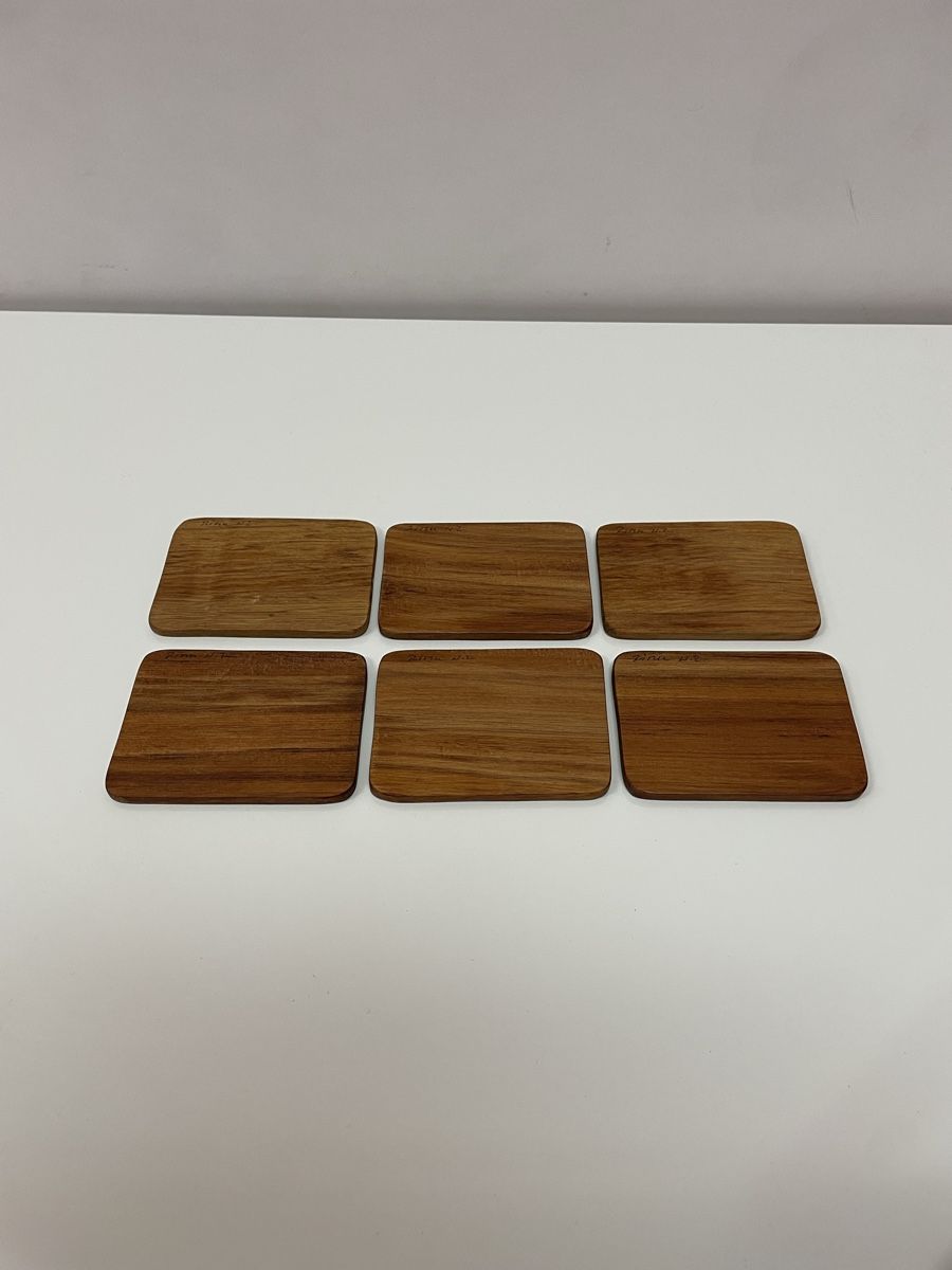 Untersetzer: Vintage Holz Untersetzer Set mit Ständer Glasuntersetzer – Gebraucht aus Zürich von Vintagewiesel 4