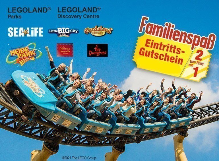 Legoland Gardaland Heidepark 2 für 1 Gutschein Kaufen auf Ricardo