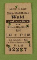 BILLET ZH STADELHOFEN WALD 1947