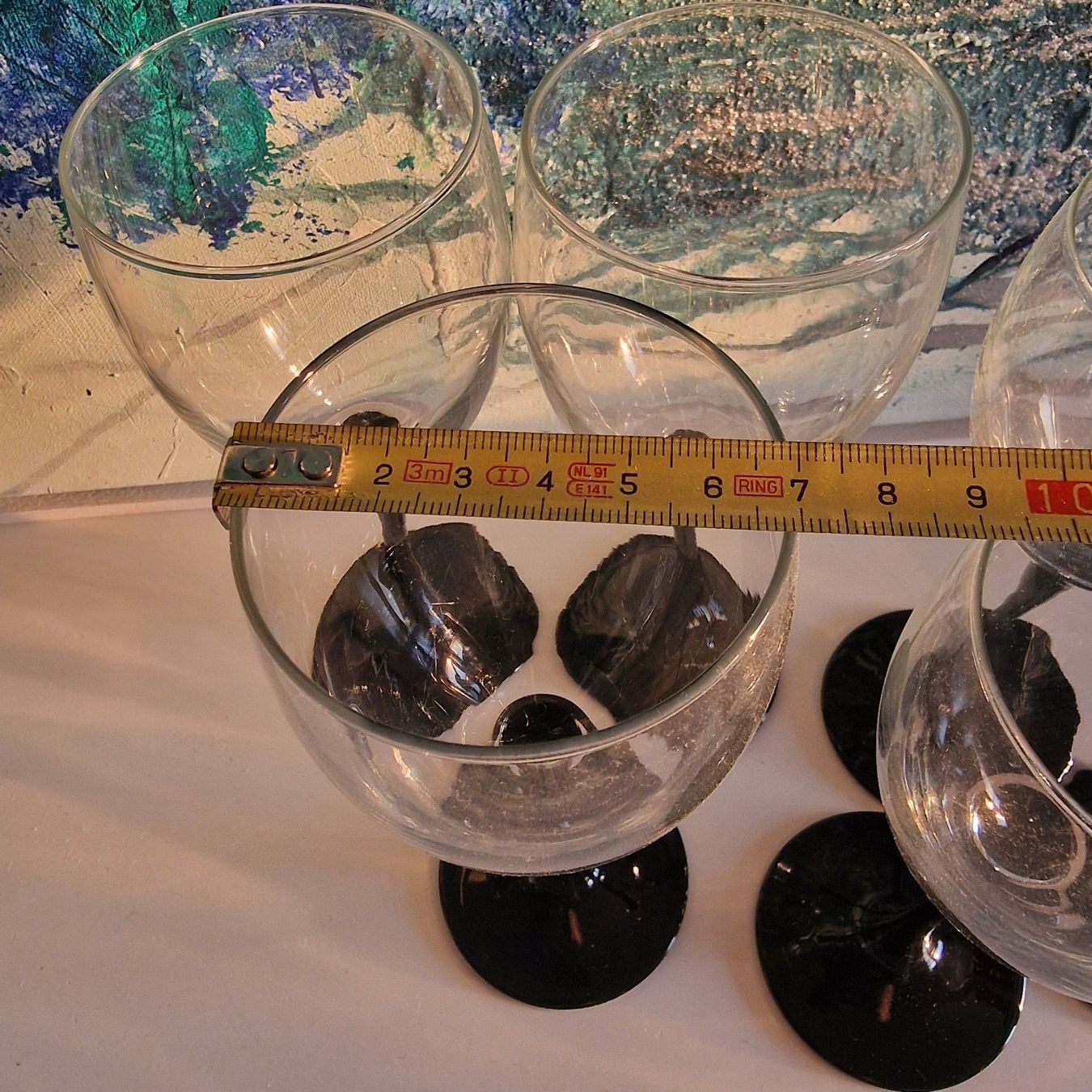 Bicchieri: 6 Vintage Luminark Gläser mit schwarzem Rand – Usato da Birr venduto da sen_sy55 8