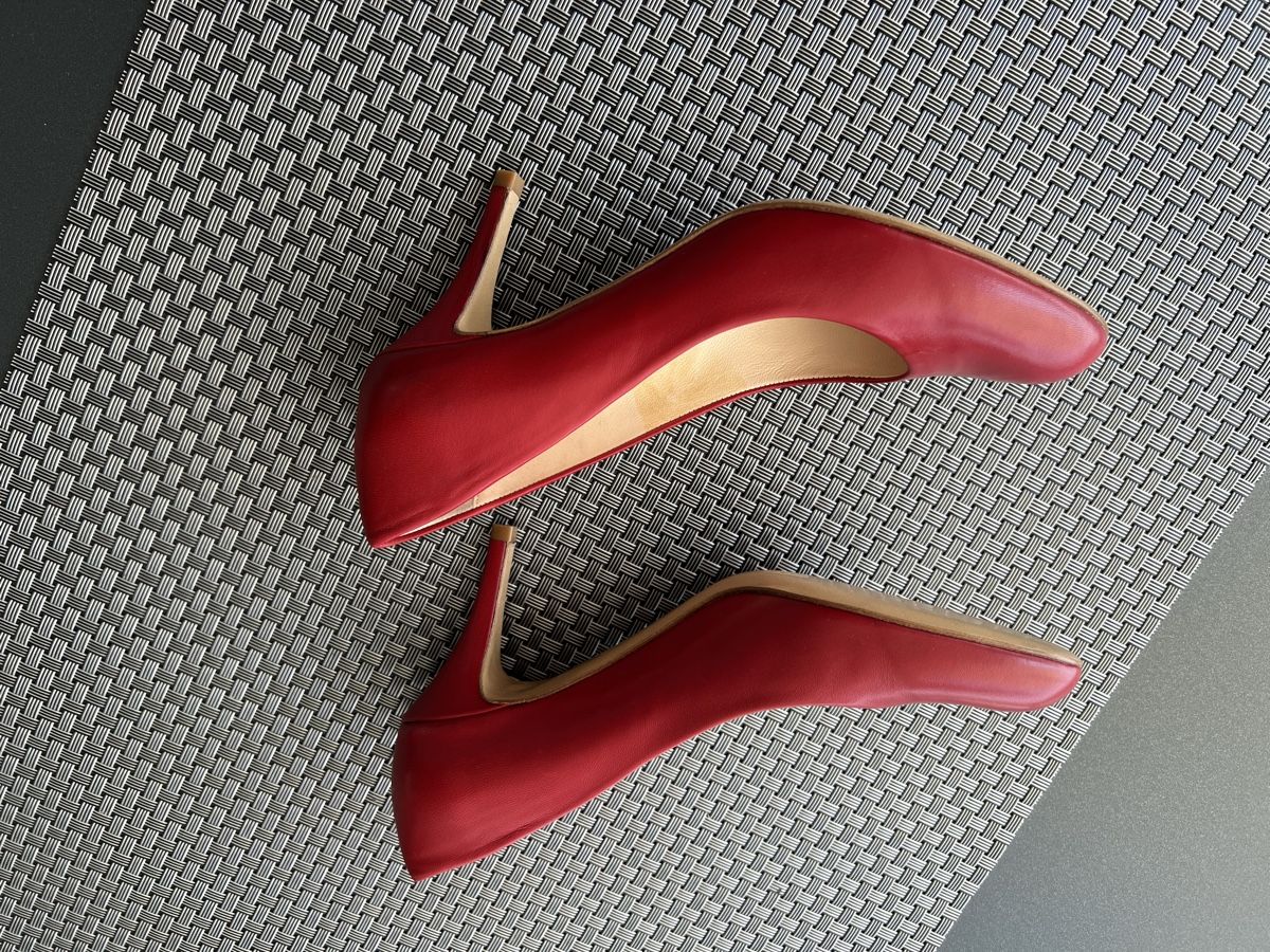 Damenschuhe: Schuhe Pumps, rot Gr. 38.5 Leder – Neu (gemäss Beschreibung) aus Wolfwil von Poulet60 1