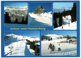 Flumserberg - 5 Bild AK