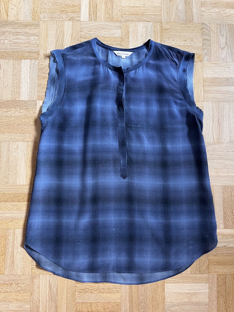 Tops: Rebecca Taylor Bluse Karomuster blau Gr. 36, Seide – Gebraucht aus Zürich von Kleanthy 4