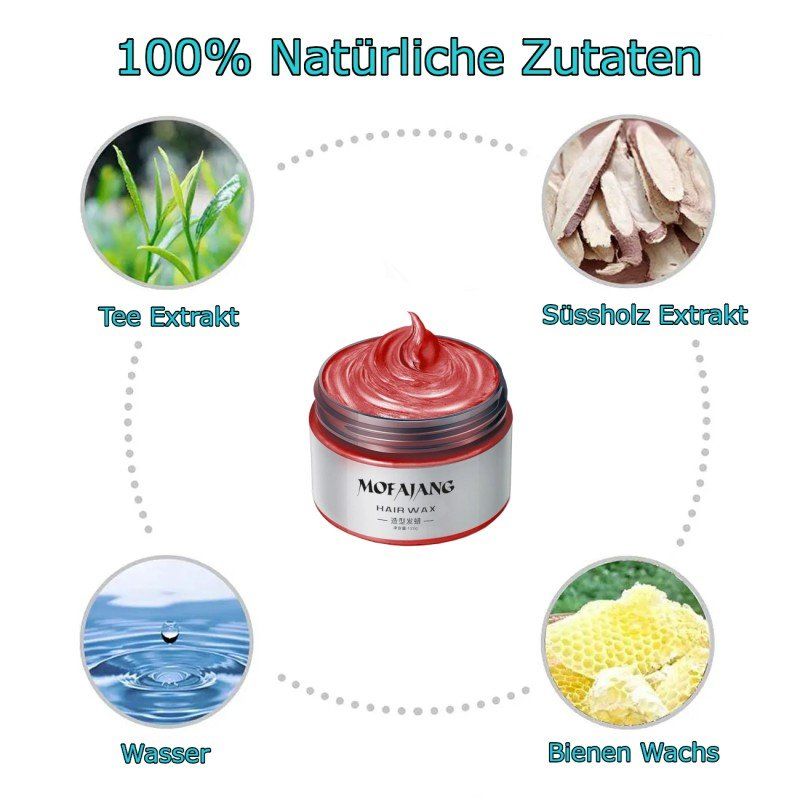 Tinte: Rot Temporäre Haarfarbe 120g Wachs Styling Coseplay – Nuovo e nell'imballaggio originale da Hundwil venduto da tec_mm27 2