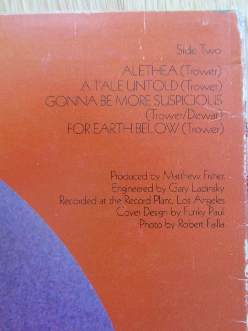 Schallplatten: Robin Trower - For Earth Below Vinyl LP,  Blues Rock – Gebraucht aus Seengen von mikelele 5