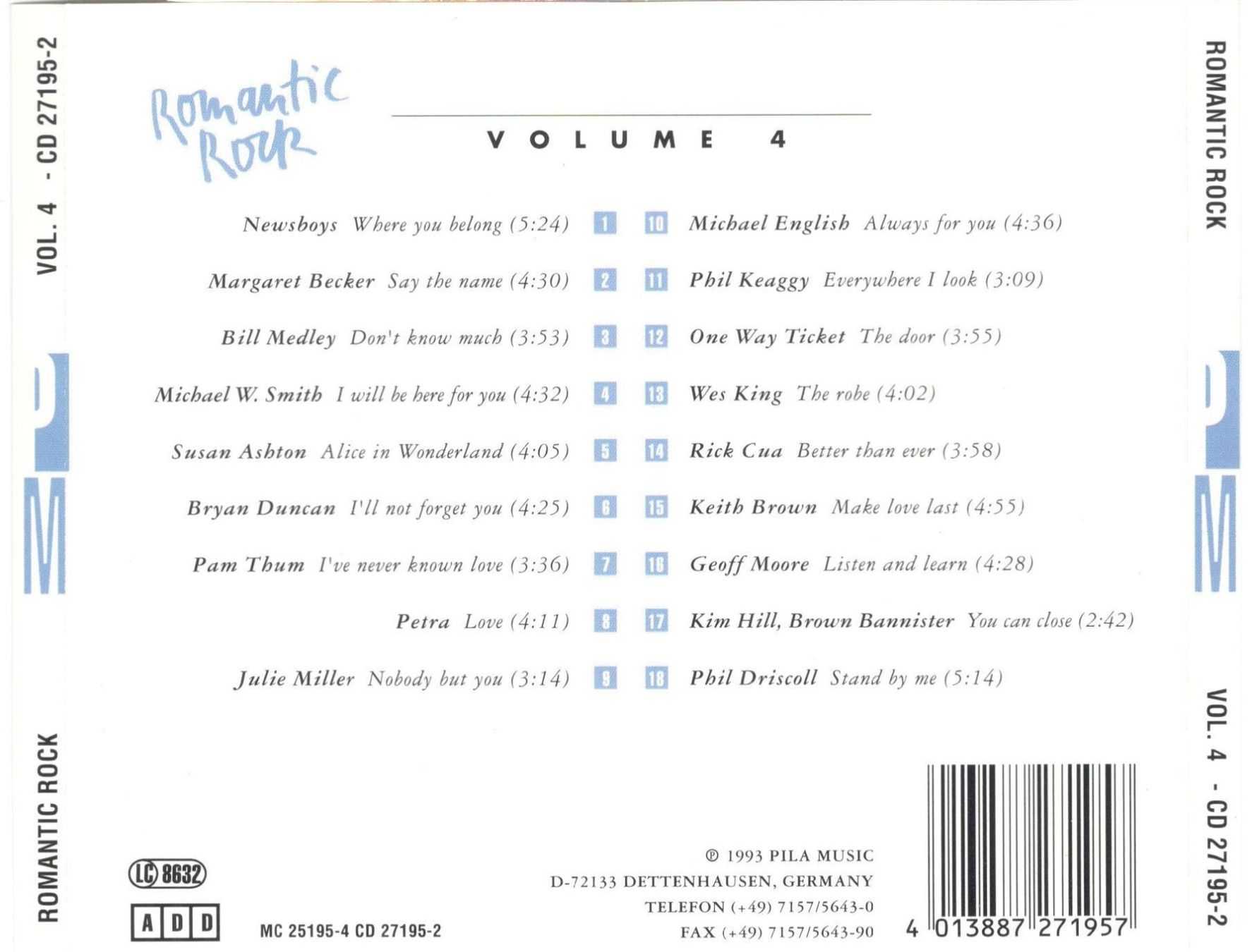 CD: Romantic Rock CD  Volume 4 – Usato da St. Margarethen TG venduto da Smiley-Face 1