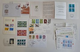 Lot Philatélie Suisse: Timbres, FDC & Souvenirs PTT