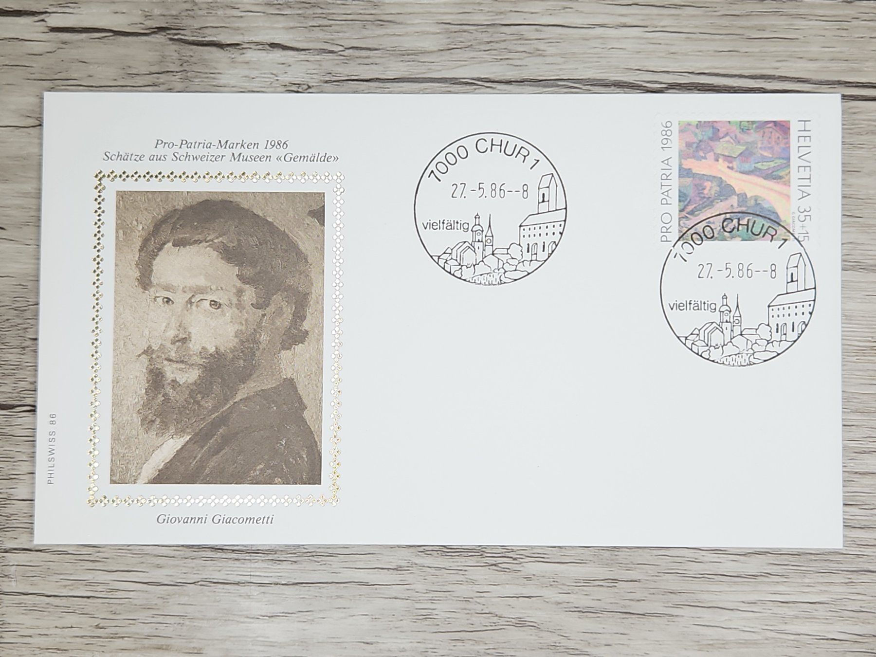 Tutti i francobolli: CL03 Enveloppe + Timbre Suisse 1986 – Usato da Cousset venduto da Patrick_Collections