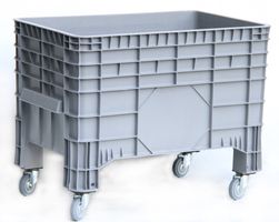 Rollbox 285 Liter HDPE – lebensmittelecht, 4 Lenkrollen