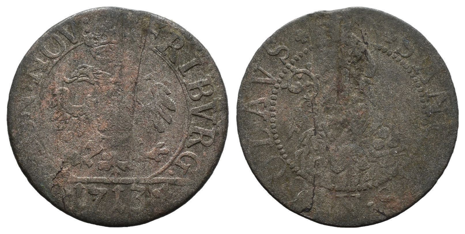 Tutti le monete: Freiburg Kreuzer 1713  /3588 – Usato da Trimbach venduto da Solothurn1