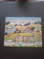 Wunderschone Sommer Mini Bild Kuhe Senn Haus * 5