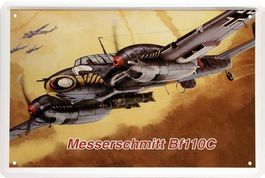 Blechschild-MESSEERSCHMITT BF 110 C