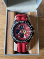 Lotus Ferrari Chronograph Uhr rot Leder guter Zustand