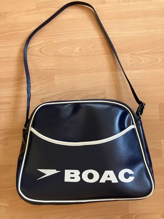 Original 1950,s Vinyl Flight bag BOAC