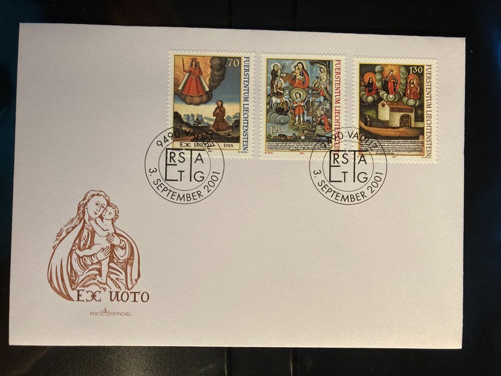 Liechtenstein 2001 Ersttagsbrief Satz Votivbilder Kaufen auf Ricardo