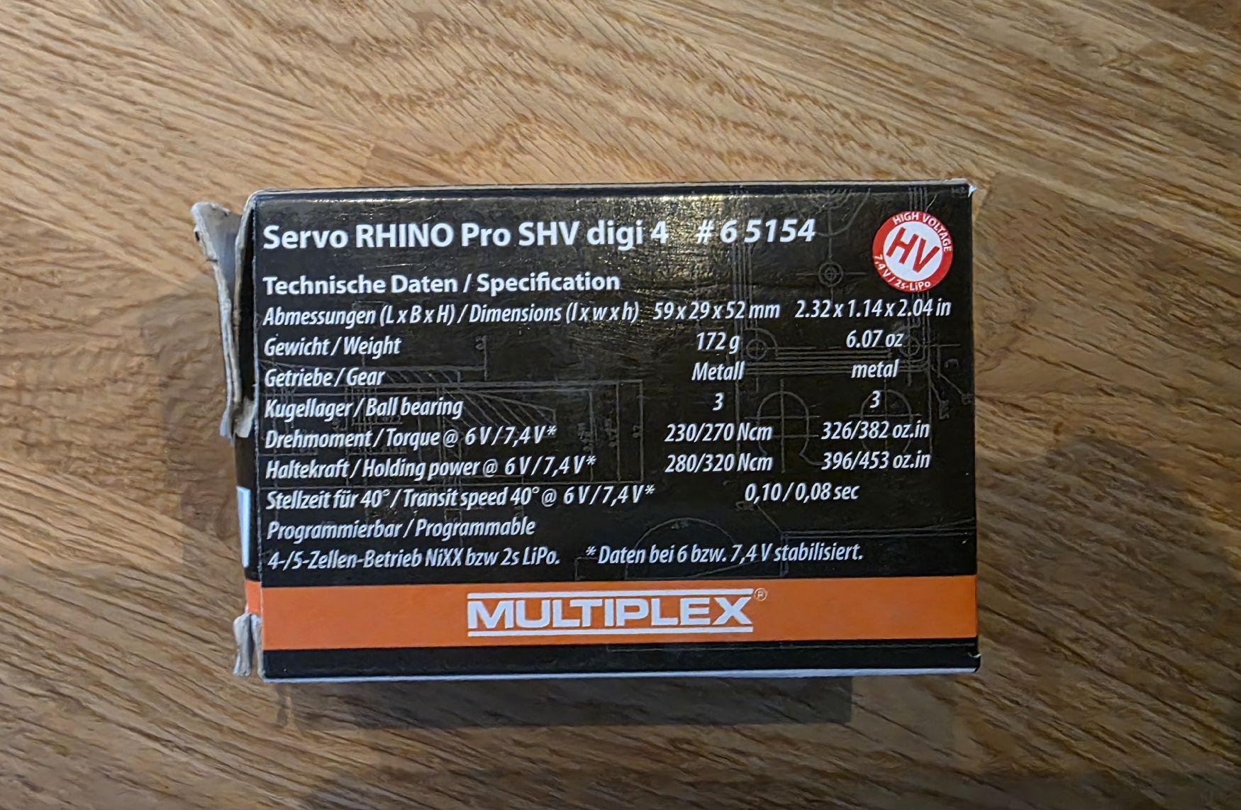 Modellismo RC: RHINO Digi 4 SERVO PRO SHV – Nuovo (secondo la descrizione) da Ettenhausen TG venduto da RS5.F-1 3