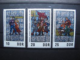 DDR 1968 Glasfenster Sachsenhausen **