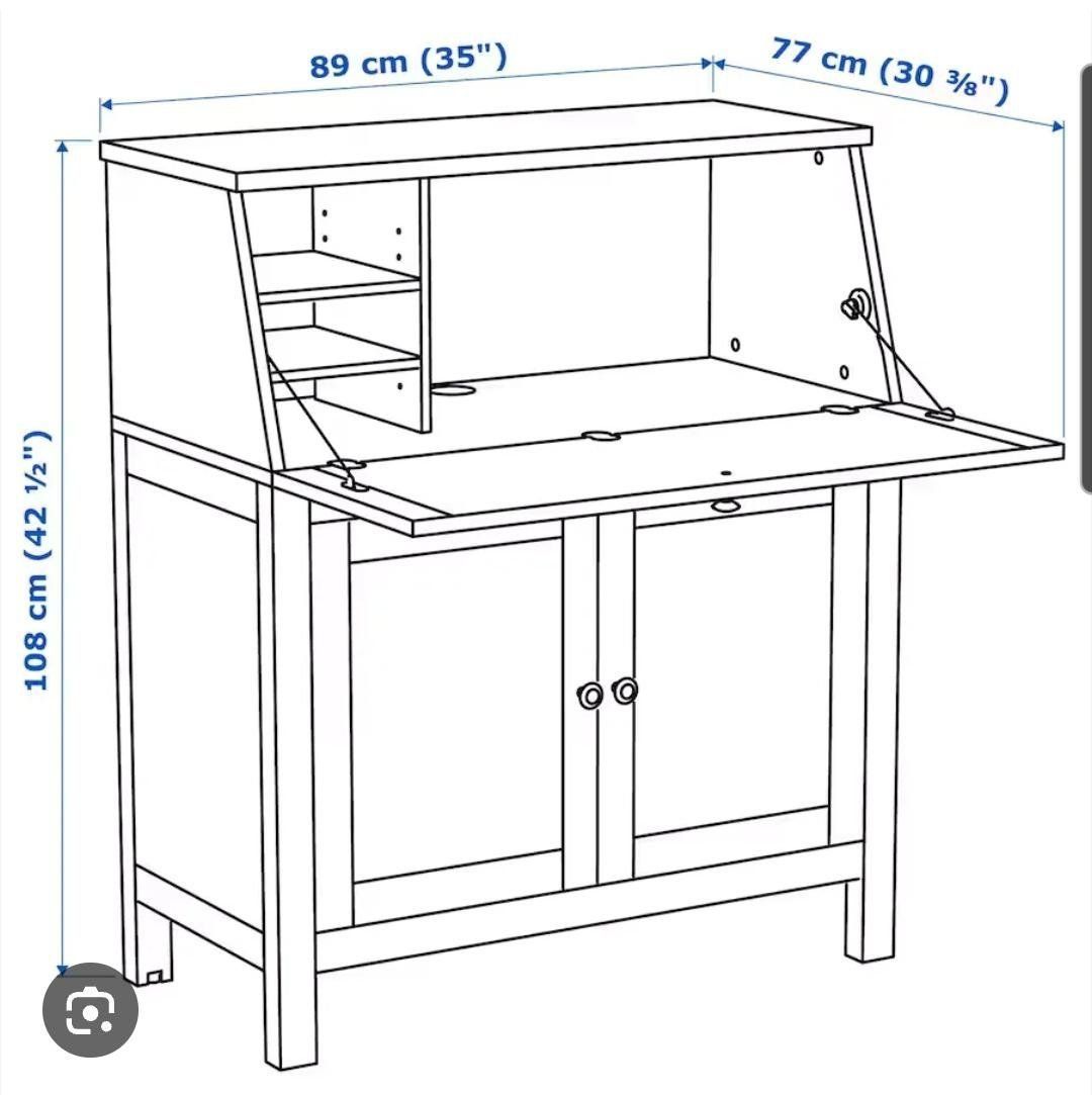 Ikea Scrivanie: HEMNES Sekretär Schwarzbraun – Usato da Uetikon am See venduto da see_s2dj 4