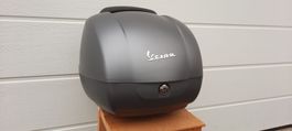 Vespa Top Case - Grau Matt - mit Rückenlehne