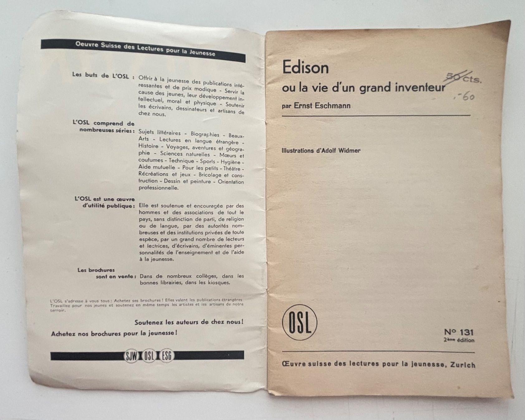 Bücher: OSL No 131 2ème édition - Edison – Gebraucht aus Neuchâtel von gefdeneuch 2