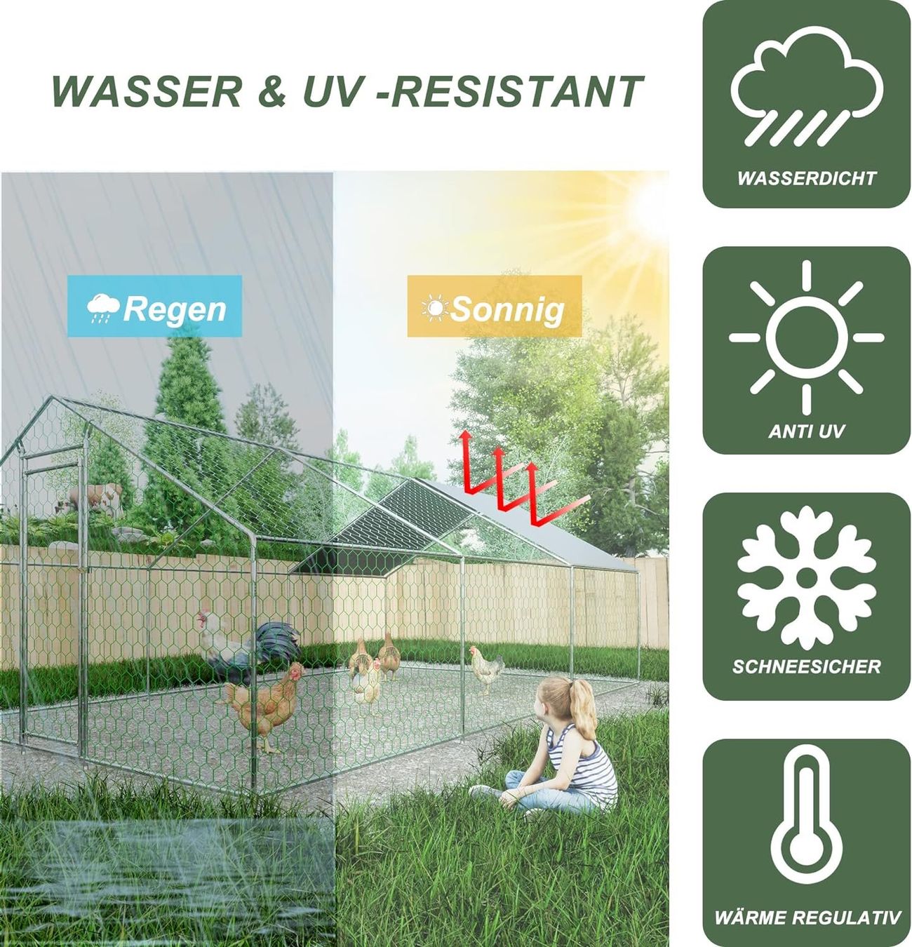 Gabbie, trasporto & Sicurezza: Hühnerstall 3x6x2m Laiham – Nuovo e nell'imballaggio originale da Bottighofen venduto da zaap 4