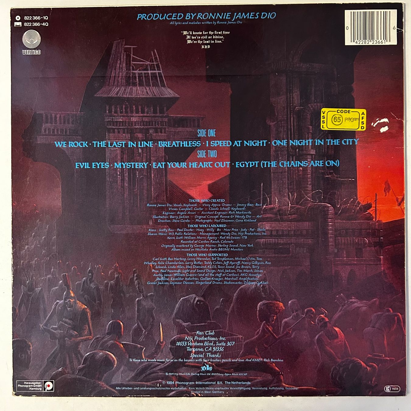Dischi in vinile: Dio - The Last In Line, LP Vinyl – Usato da Aesch BL venduto da BlueMusicRecords 1