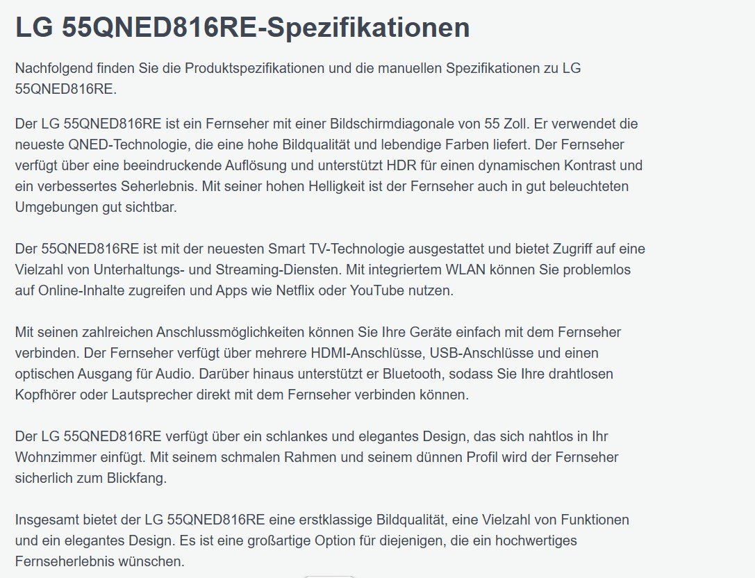 Appareils TV: LG55 Fernsaeher – D'occasion à Wald ZH par Dansten 1