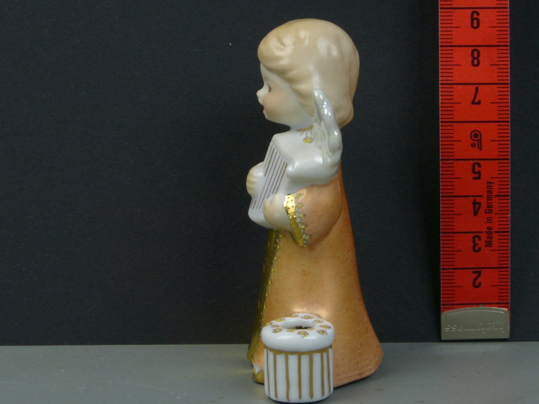Statuette: Engel Figur Hand-bemalt Rotgoldfarbig – Usato da Rheineck venduto da amity 3
