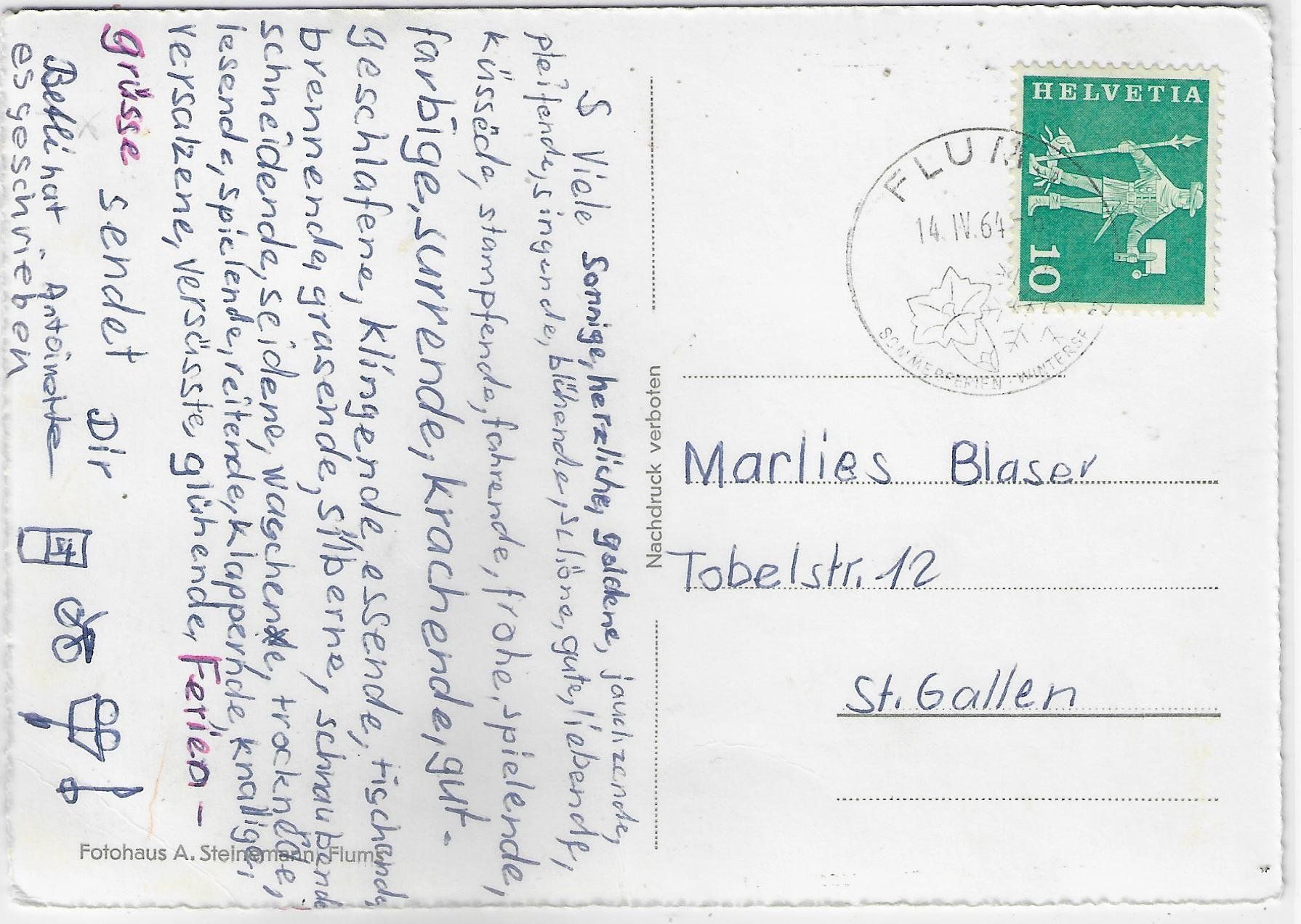 Cartoline postali: Röllbachfall Flums – Usato da Ettingen venduto da Kartenplanet 1