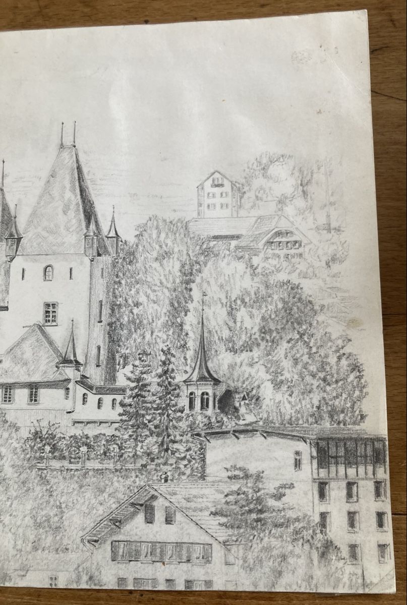 Dipinti: Bleistiftzeichnung vom Schloss Worb – Usato da Münsingen venduto da Rehtre 3