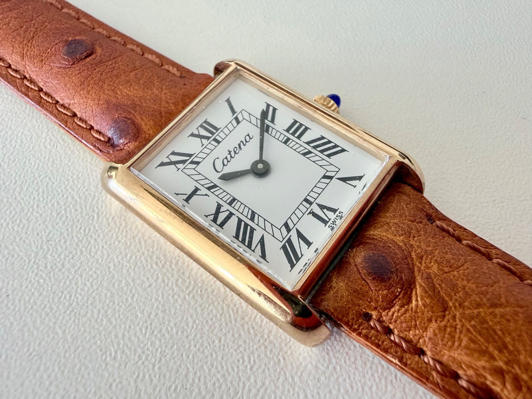 Uhren: CATENA "Tank" type, MEDIUM, Plaqué or, Mechanical, Swiss – Neu und originalverpackt aus Le Mont-sur-Lausanne von LycaGallery 3