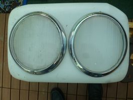 Morris 8 Series "E" Lampengläser mit Chromring  2 Stück