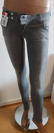 Neue Graue Skinny Jeans Damen Gr. 27