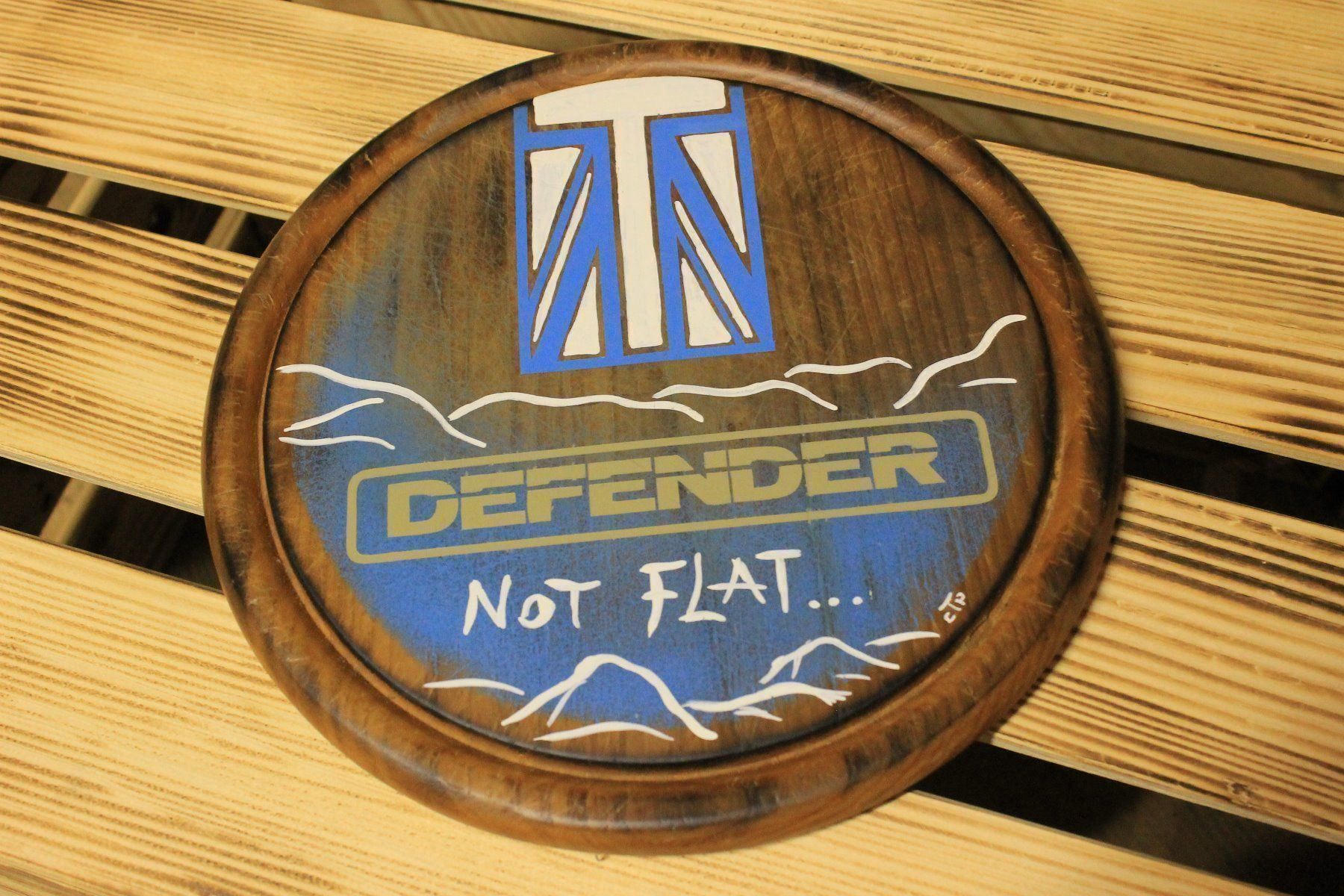 Insegne: Land Rover "DEFENDER Not Flat" Handmade! – Nuovo (secondo la descrizione) da Willisau venduto da Pzm81 3